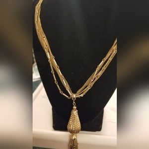 Vintage Kramer tassel necklace